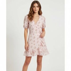 & Other Stories | Dresses | Other Stories Puff Sleeve Wrap Mini Dress White  Linen | Poshmark